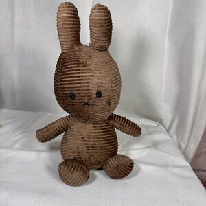 Miffy corduroy plush toy, chocolate brown in color